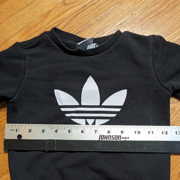 Adidas Kids Sweater 2T black child long sleeve outdoor boys girls unisex crew - Picture 9 of 12